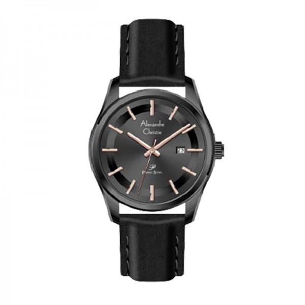 Alexandre Christie AC 1027 Full Black Rosegold Tick Lady Leather LDLIPBARG